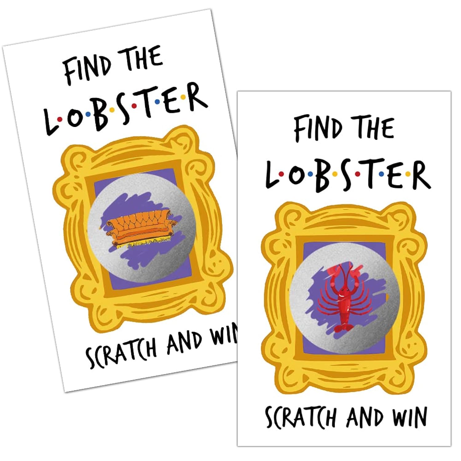 50 Pack Find The Lobster Bridal Shower Scratch Off Game Cards For Country Wedding, Bridal Shower, Bachelorette Party Game, Wedding Shower Ideas, Baby Showe