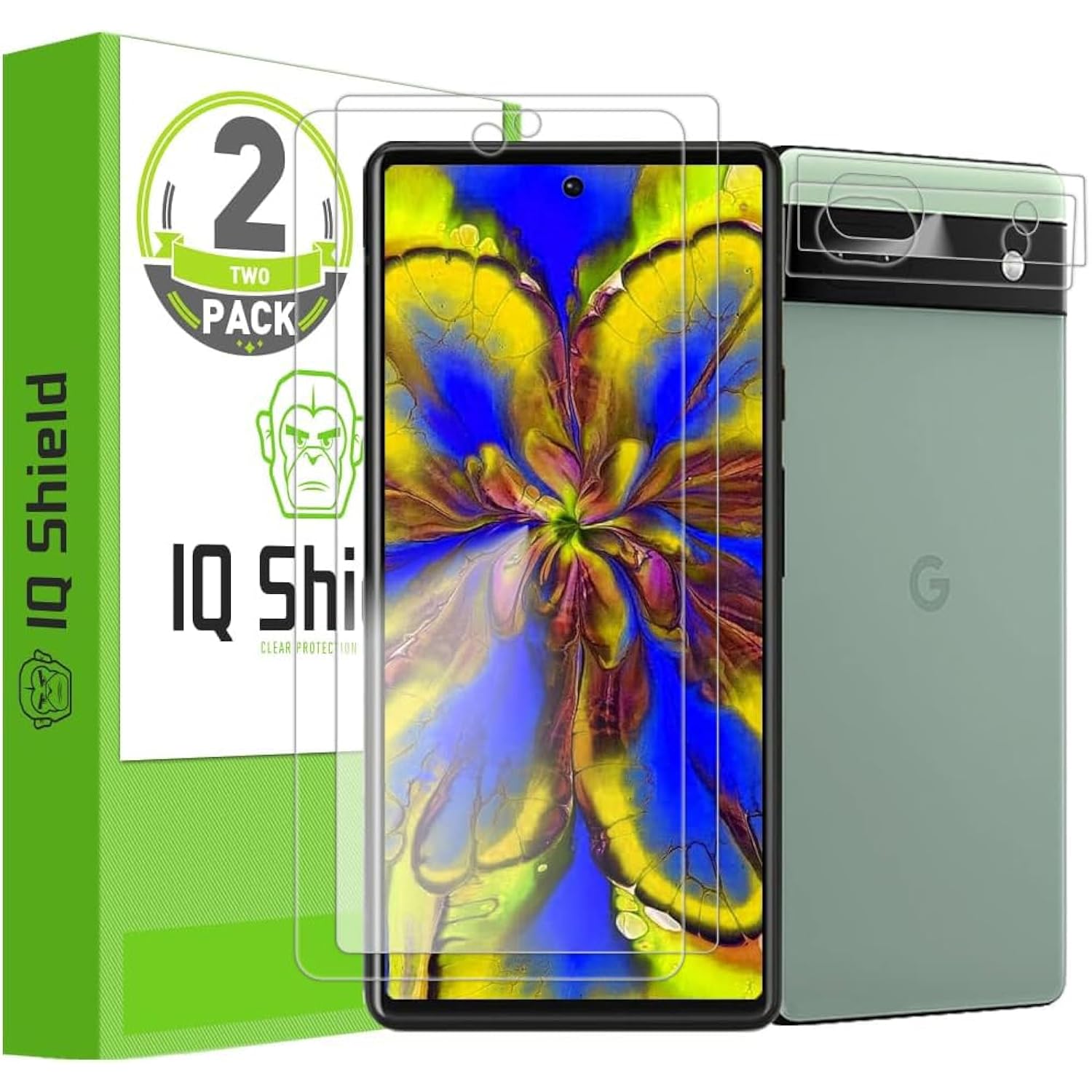 Screen Protector Compatible With Google Pixel 6A (2-Pack) Anti-Bubble Clear Tpu Film