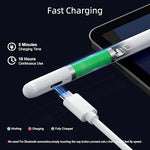 Stylus Pen for iPad 9th/10th Gen, iPad Pro, Air, Mini, 6-10, Fast Charge - White