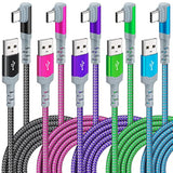 5-Pack Usb C Cable 10Ft 3.1A Right Angle Type C Fast Charging Cable Long Durab