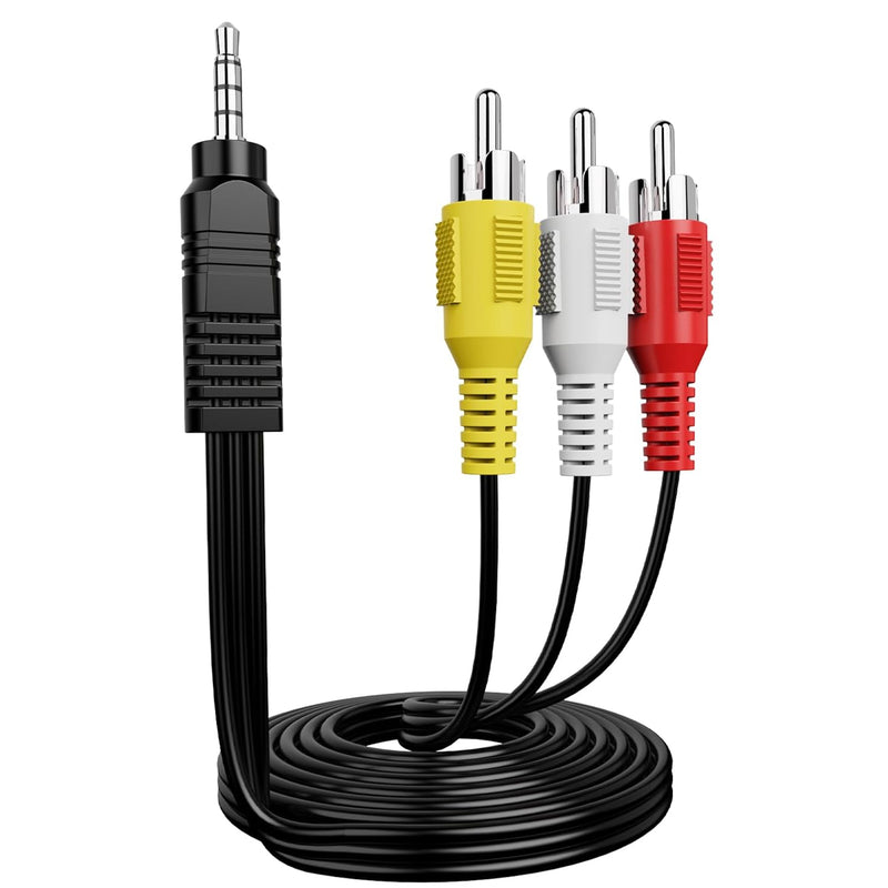 3.5 Mm To Rca Av Camcorder Video Cable,3.5Mm 18 Trrs Male To 3 Rca Male Plug A