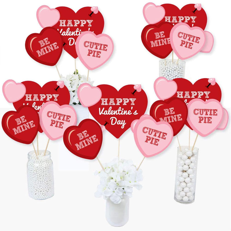 Conversation Hearts - Valentine'S Day Party Centerpiece Sticks - Table