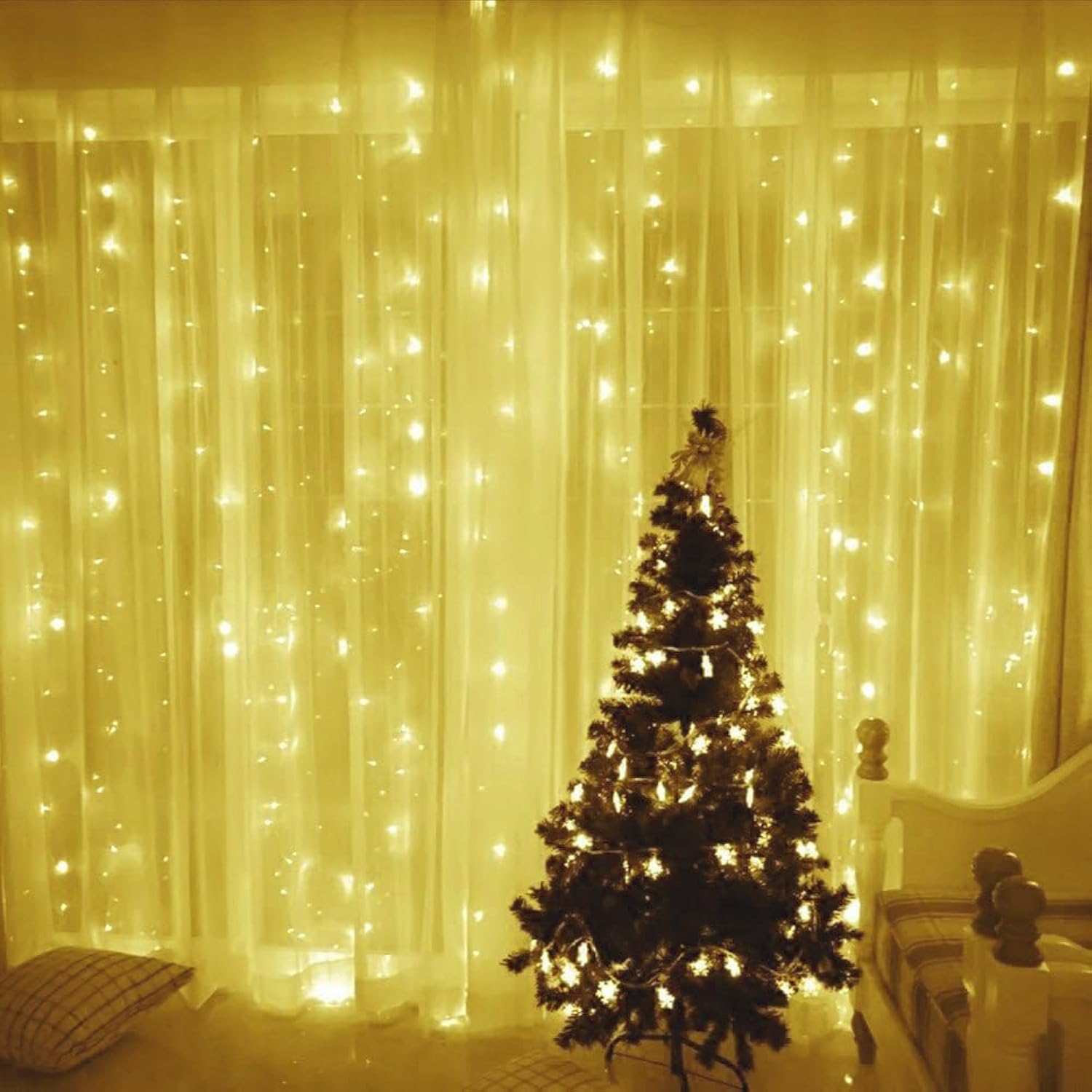 Fairy Lights Dimmable 33Ft 100 Leds Waterproof Firefly Lights Twinkling Starry String Lights For Wedding Party Christmas