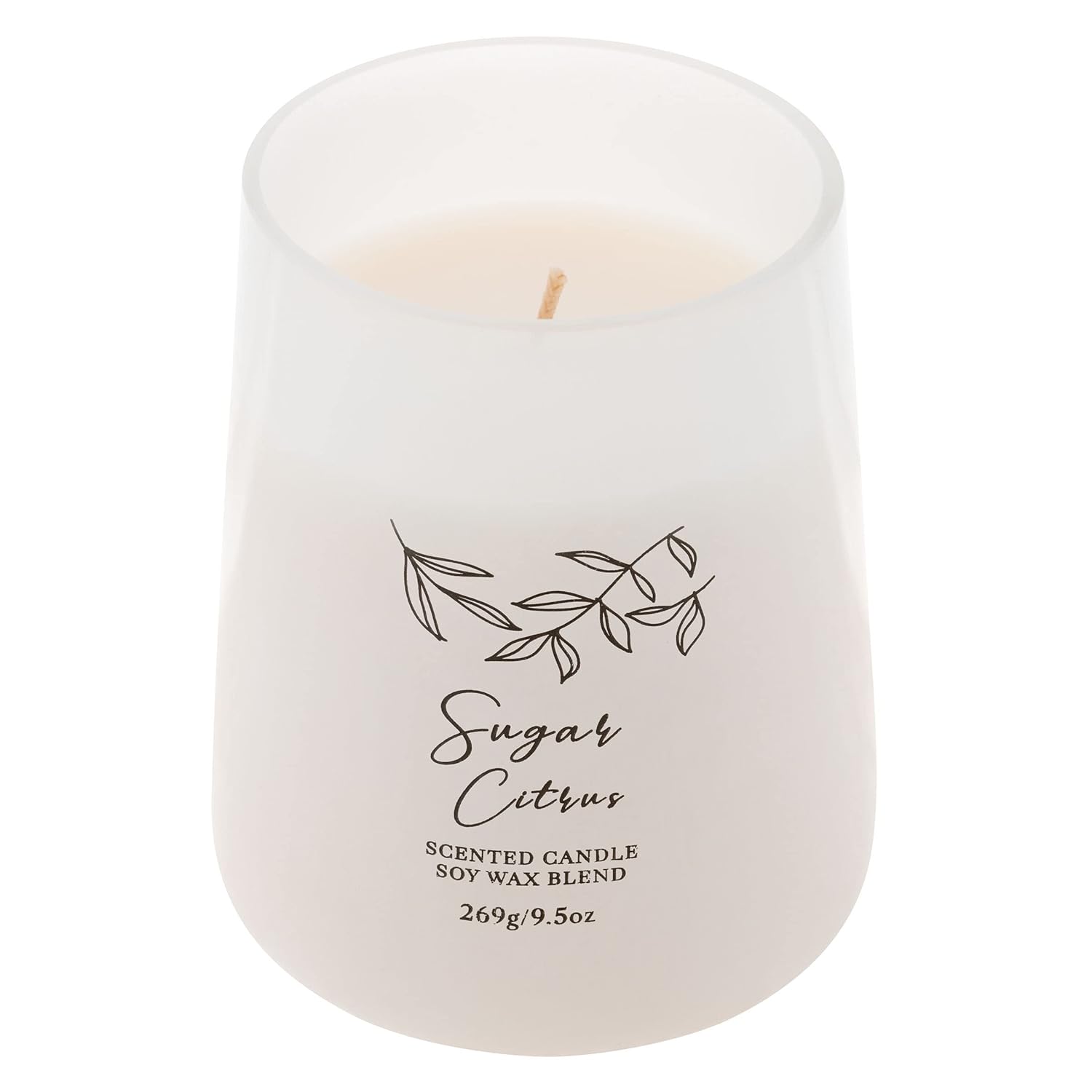 , Luxury Mercantile Poured Soy Wax Blend Candle, Scented Candles For Home, Candle Gifts For Women & Men, 30 Hours Long Burning, 9.5 Oz Soy Wax Blend Candle, Sugar Citrus