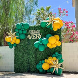 Green Yellow Balloon Garland Arch Kit, Dark Green Yellow Metallic Gold Balloon With Gold Confetti Explosion Star Foil Balloon For Birthday Baby Shower Class Of 2025 Graduation Party Decoration