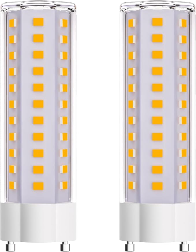 GU24 LED Light Bulbs 2 Pack 10W 3000K Warm White T2 Spiral CFL Replacement Non Dimmable