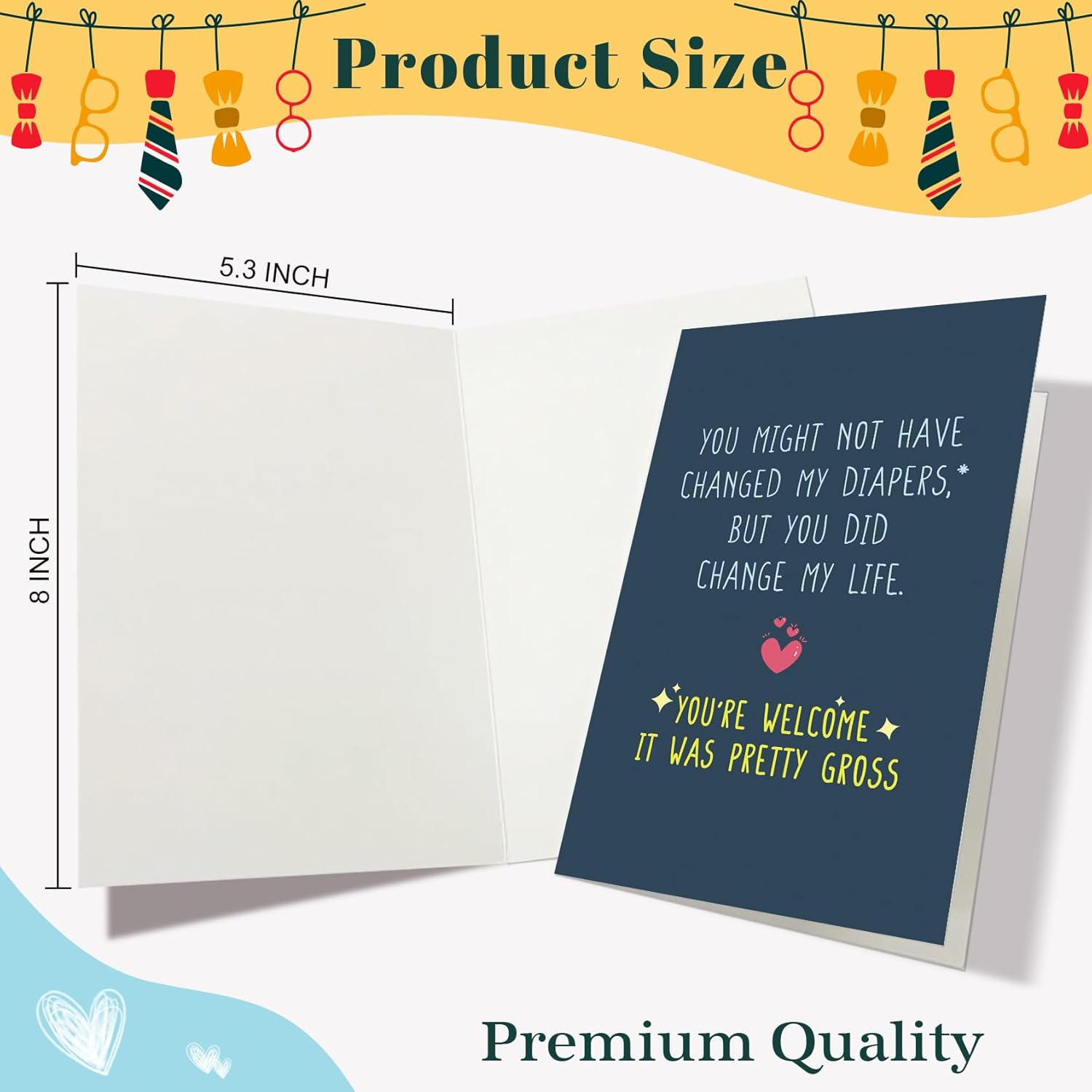 Funny Birthday Card From Stepchildren, Humor Fathers Day Card For Stepdad, Mothers Day Cards For Stepmom, You Did Change My Life
