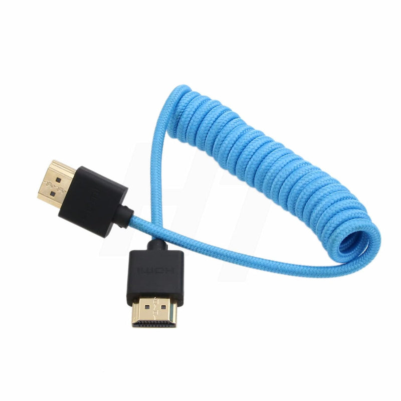 Hdmi 4K 120P 8K 30P Cable Braided Coiled For Atomos Portkeys Feelworld Blackma