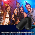 Bluetooth Speaker, 5.3 TWS Stereo, 360° HD Sound, IP65 Waterproof, TF Card, Black