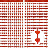 2 Pcs Red Valentines Day Backdrop Heart Shape Door Streamers Foil Tinsel Fringe Curtain For Valentines Decorations Girls Birthday Party Background Photo Booth Props (3.28 Ft X 6.57 Ft)
