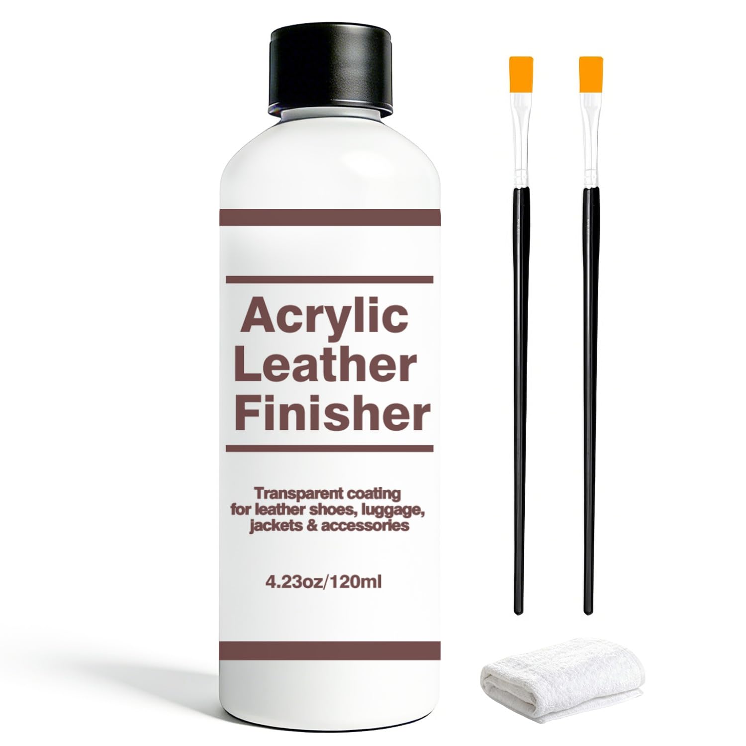 Matte Acrylic Leather Finisher – Anti-Wear & Anti-Oxidation Clear Flexible Coat For Leather Shoes Protection, Matte Finish For Bags, Jackets & Leather Craft Restoration, 4.23 Oz