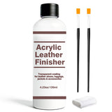 Matte Acrylic Leather Finisher – Anti-Wear & Anti-Oxidation Clear Flexible Coat For Leather Shoes Protection, Matte Finish For Bags, Jackets & Leather Craft Restoration, 4.23 Oz