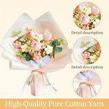 Crochet Tulips Flower Bouquet Artificial Flowers: Completed Crochet Flowers For Mother'S Day Birthday Thanksgiving Home Decor (Pink)