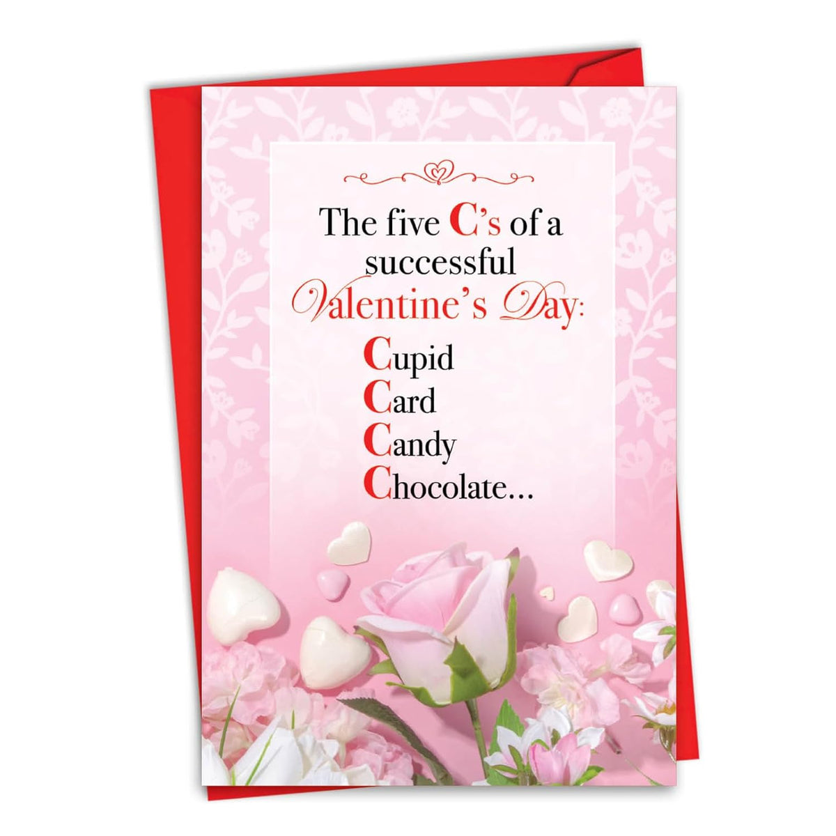 - Funny Valentine'S Day Greeting Card With 5 X 7 Inch Envelope (1 Card) Five C'S C10463Vdg