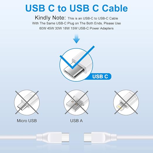 60W USB C to USB C Fast Charging Cable for Samsung Galaxy S26 S25 S24 S23 S22 A Series
