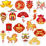 48pc Happy Chinese New Year Cupcake Toppers Year of the Horse Lunar Party