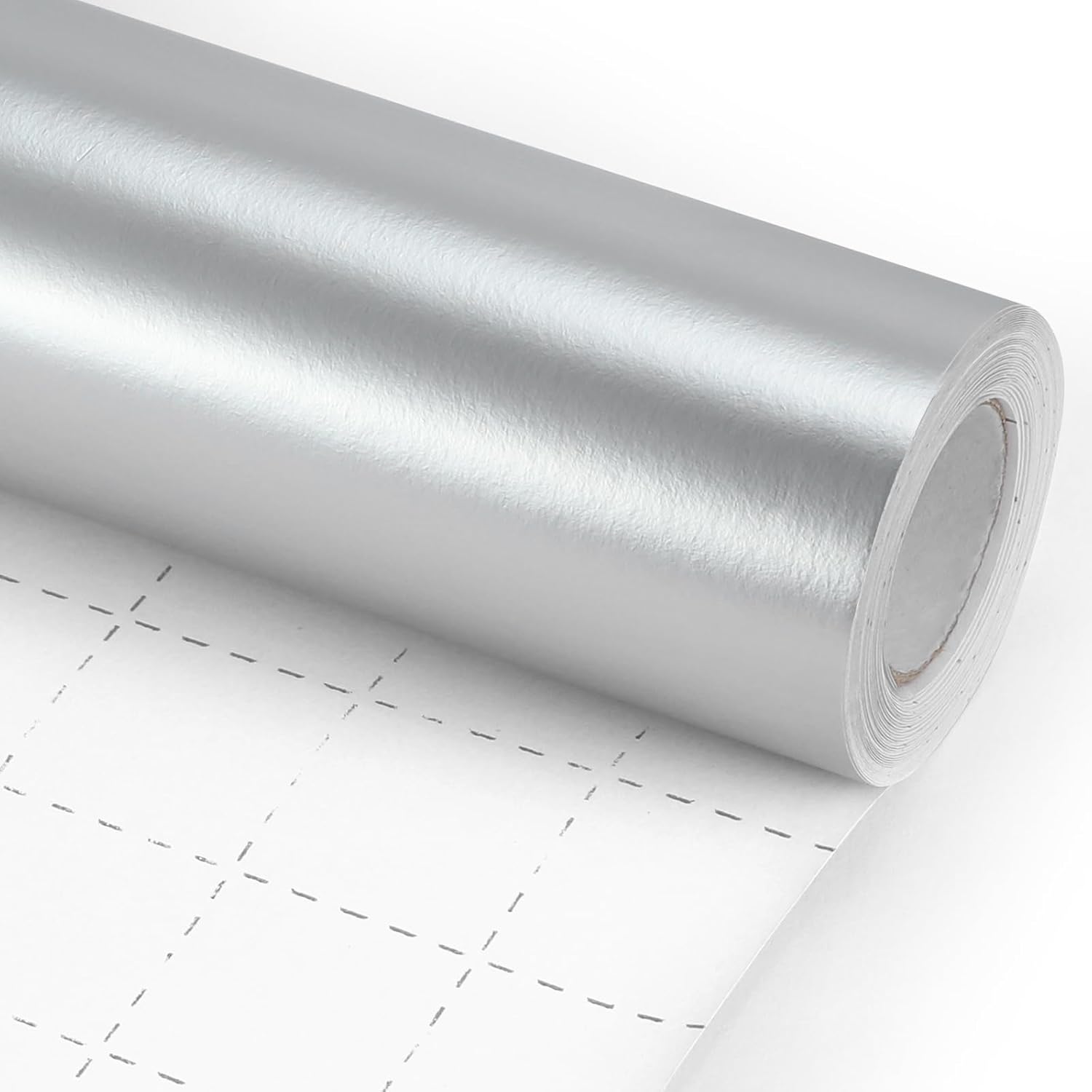 Silver Wrapping Paper, 17Inch X 33Ft Matte Metallic Silver Solid Color Gift Wrapping Paper Roll Perfect For Birthday, Christmas, Baby Shower, Wedding, Valentine'S Day, Diy Invitations, Arts & Crafts