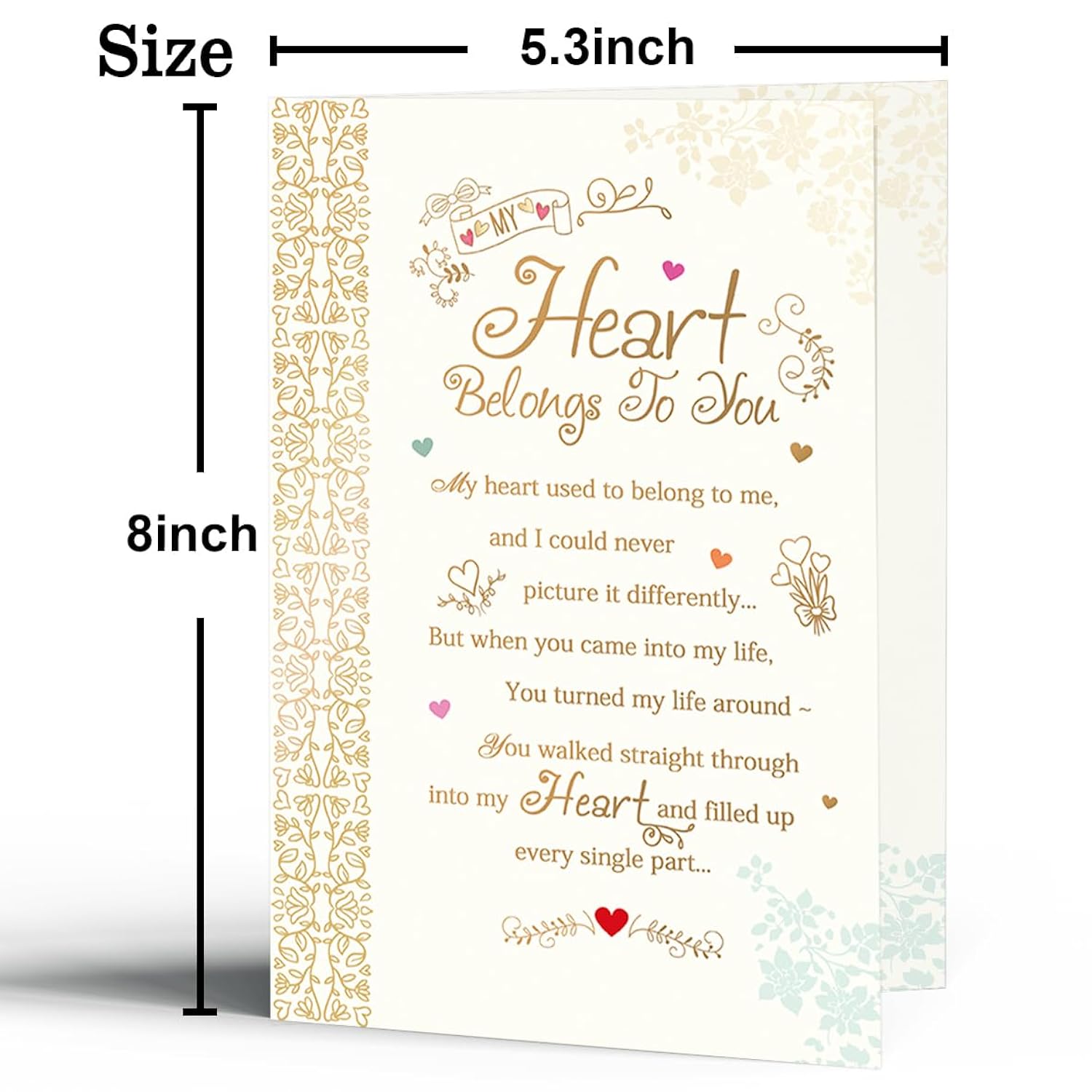 Valentines Day Card For Him Her, Romantic Valentines Day Gift For Husband Wife Boyfriend Girlfriend
