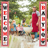 Baby Q Banner Decorations Bbq Baby Shower Banner For Summer Party Supp