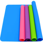 4 Pack Silicone Mats For Crafts, Silicone Sheet For Crafts Resin Jewelry Casting Mat Pad, Waterproof Nonstick Heat-Resistant, Blue, Pink, Purple, Green (15.7'' X 11.8'' & 11.6'' X 8.3'')
