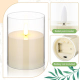 20 Pcs Valentine Candle Rings Wreaths 3 Inch Wedding Centerpiece Led Flameless Candles Rose Eucalyptus Rings For Tables Party Centerpiece Valentines Mother'S Day Decoration (White)