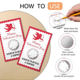 50Pcs Happy Valentine'S Day Blank Scratch Card, Sweet Scratch Off Game For Bachelorette Party, Raffle Tickets Engagement Party Supplies, Lottery Game Couple Gathering For Group Activity