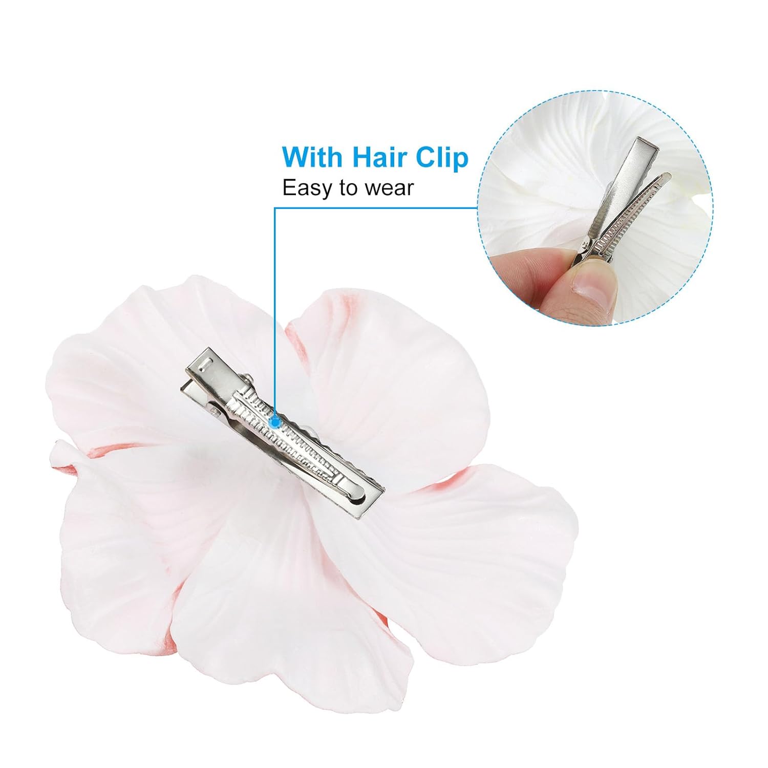 Hawaiian Hibiscus Flowers, 16 Pack Artificial Flowers Hair Clip Diy Foam Hibiscus Flower For Tabletop Decoration Party Favors Supplies, Red