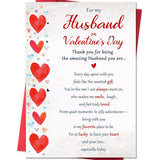 Valentines Day Cards Gifts For Husband From Wife, Funny Husband Valentines Day Card Gift For Him-8X5.3 Inches, Double-Sided