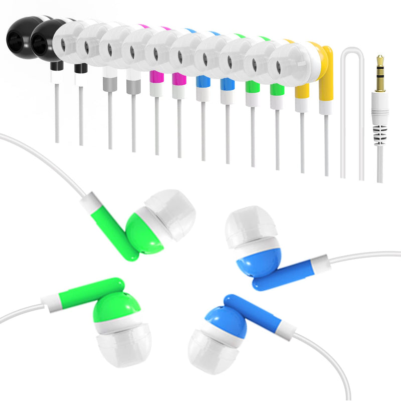 30 Packs Kids Earbud Headphones Bulk, Wired Earphones With 3.5 Mm Jack Multi C