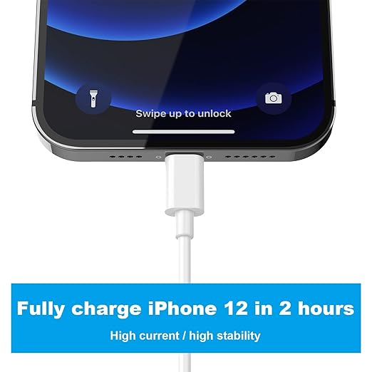 5 Pack Apple MFi Certified Lightning Charger Cable 6FT 10FT Long Fast Charging Cord for iPhone 14 13 12 11 XS XR iPad