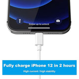 5 Pack Apple MFi Certified Lightning Charger Cable 6FT 10FT Long Fast Charging Cord for iPhone 14 13 12 11 XS XR iPad