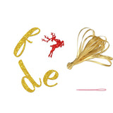 Feliz Navidad Banner - Spanish Merry Christmas Party Decor - Mexican New Year Banner, Mexican Winter Holiday Christmas Party Decorations, Gold Glitter