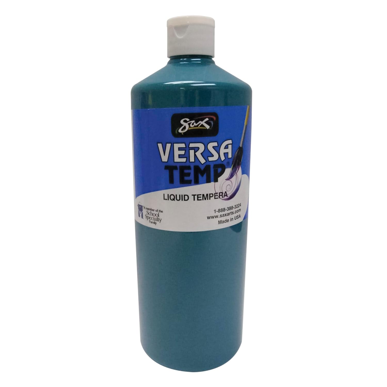 - 2682 Versatemp Heavy-Bodied Tempera Paint, Turquoise, 1 Quart