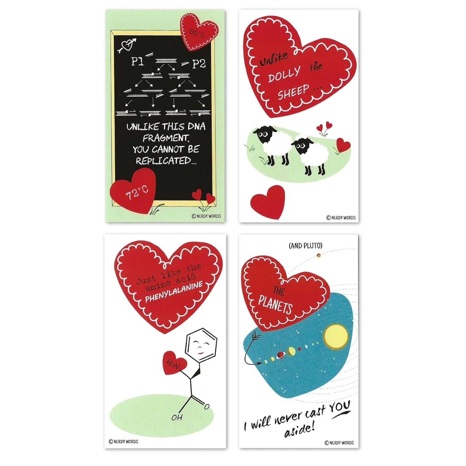 Mini Science Valentines (Set Of 24, Wallet-Sized) For Valentine'S Day