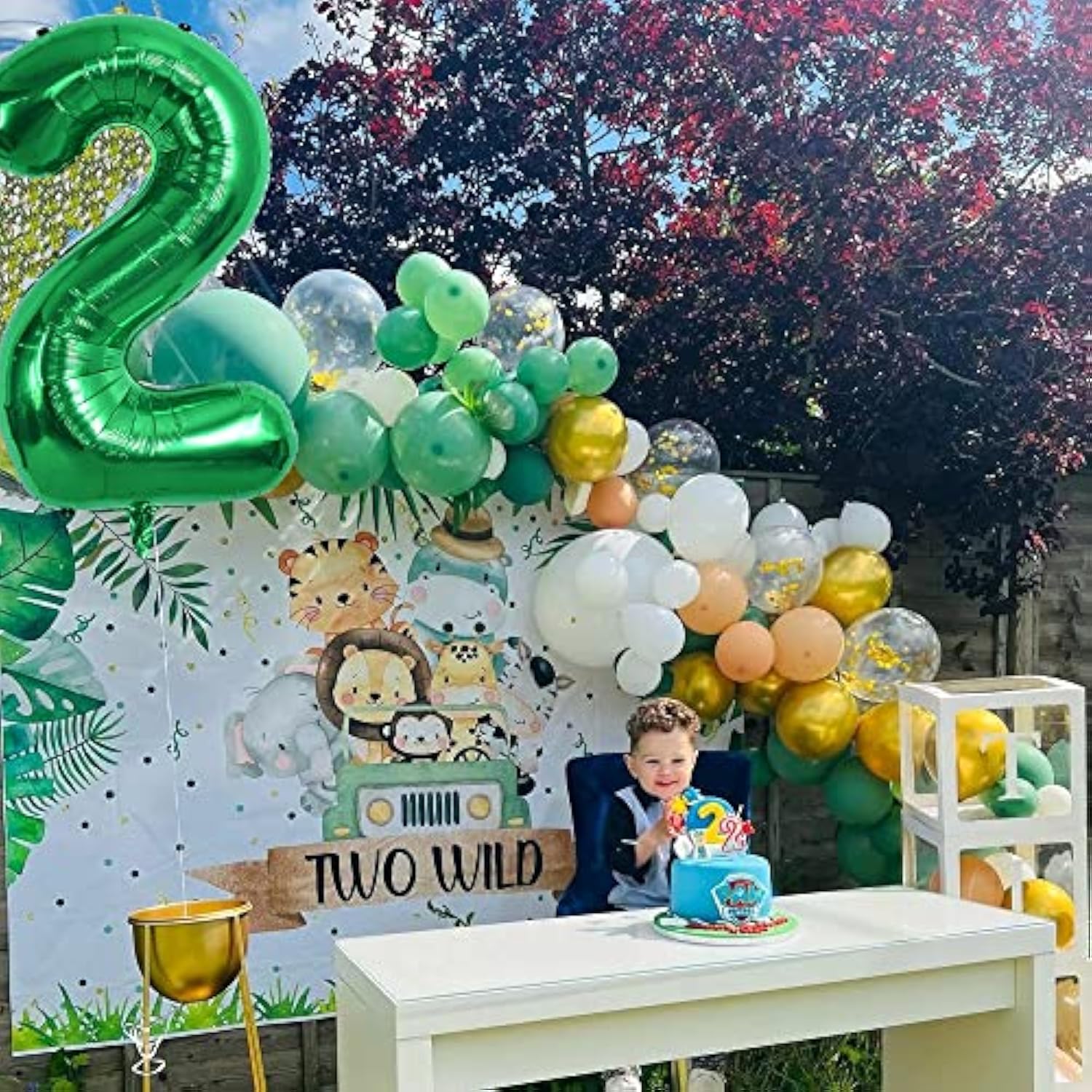 40-Inch Green Number 2 Balloon Foil Birthday Party Decorations
