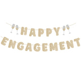 Engagement Party Decorations, Pre-Strung Happy Engagement Banner