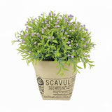 N?Oristyle Artificial Plants Flowers In Burlap Bag Pots, Fake Potted Baby'S Breath Flowers Artificial For Home Indoor Outdoor Decorations Bathroom Bedroom Kitchen Office Decor (Purple)