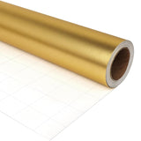 Mini Short Small Christmas Wrapping Paper Roll (17 Inches X 32.8 Feet) - Matte Gold For Holiday, Birthday, Wedding, Baby Shower …