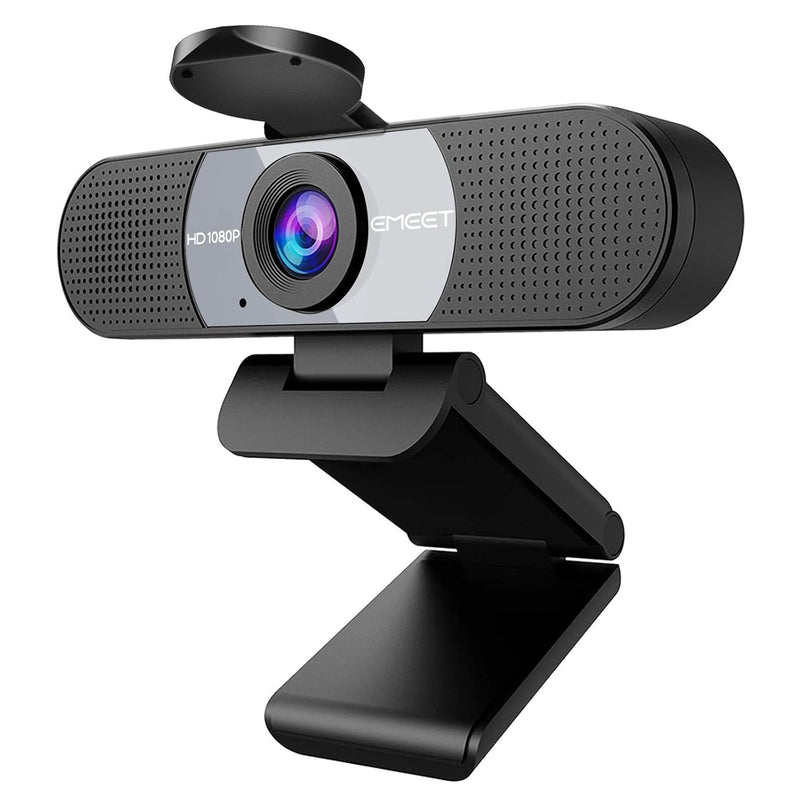 1080P Webcam, Web Camera With 2 Noise-Cancelling Microphones And Privacy Cover