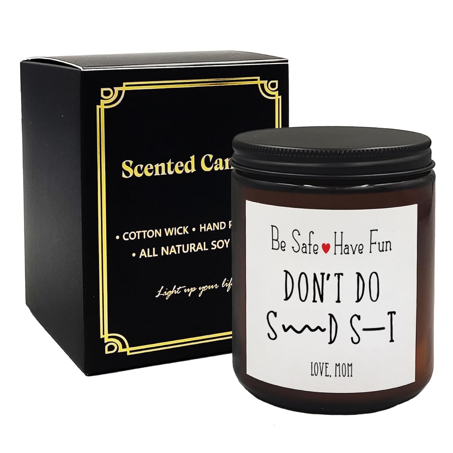 Son Daughter Candle From Mom, College Student Gifts, Back To School Gifts, Be Safe Have Fun Dont Do Stupd Love Mom Scented Candles, College Dorm Room Decor, Gifts For College Boys Girls