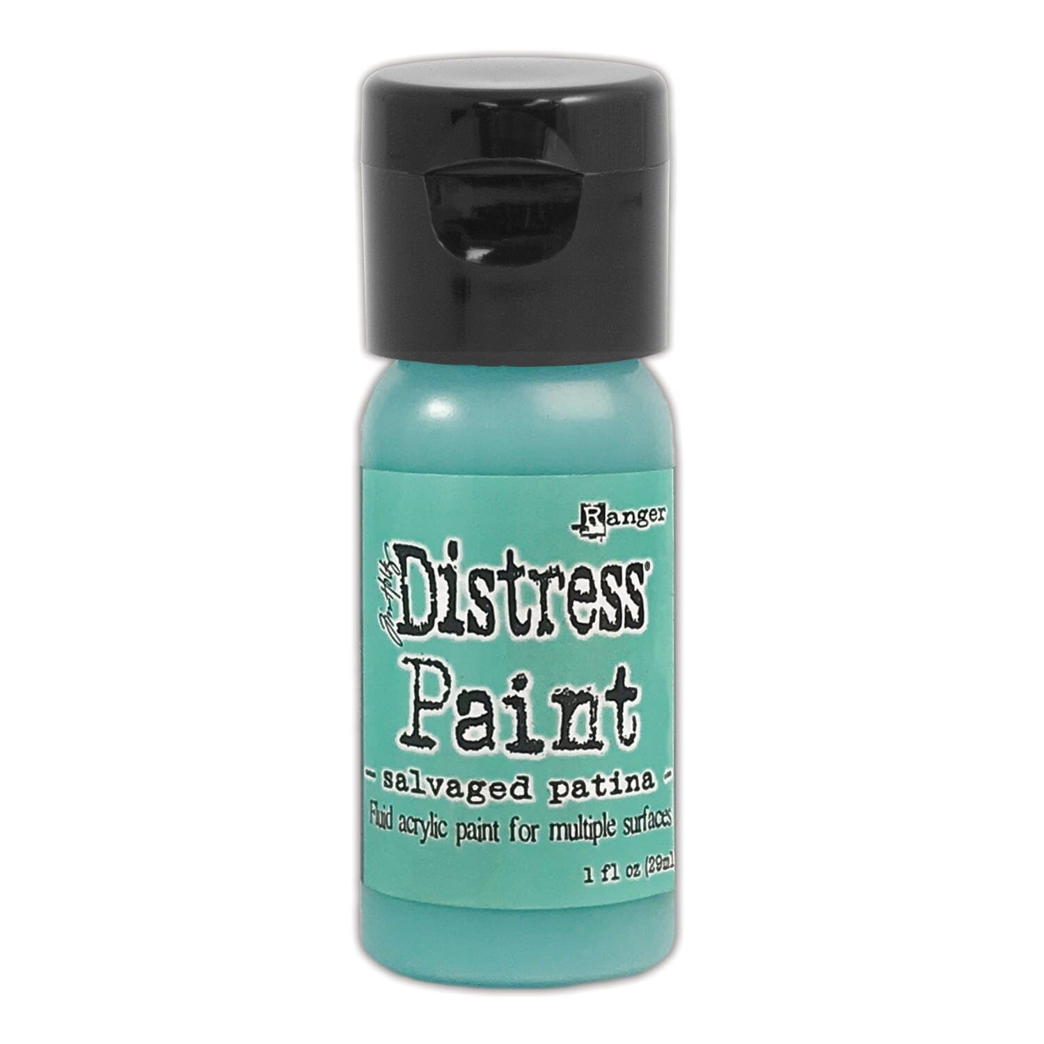 Ranger Tim Holtz-Distress Paint-Salvaged Patina, 29.5 ml (1 fl oz), TDF72775