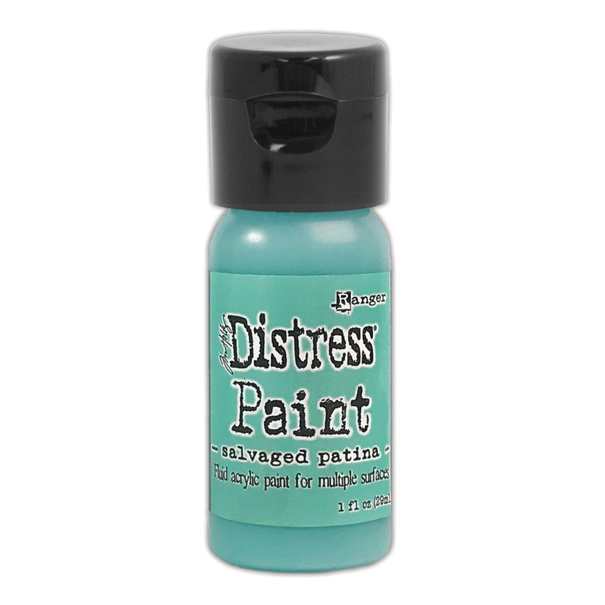 Ranger Tim Holtz-Distress Paint-Salvaged Patina, 29.5 ml (1 fl oz), TDF72775