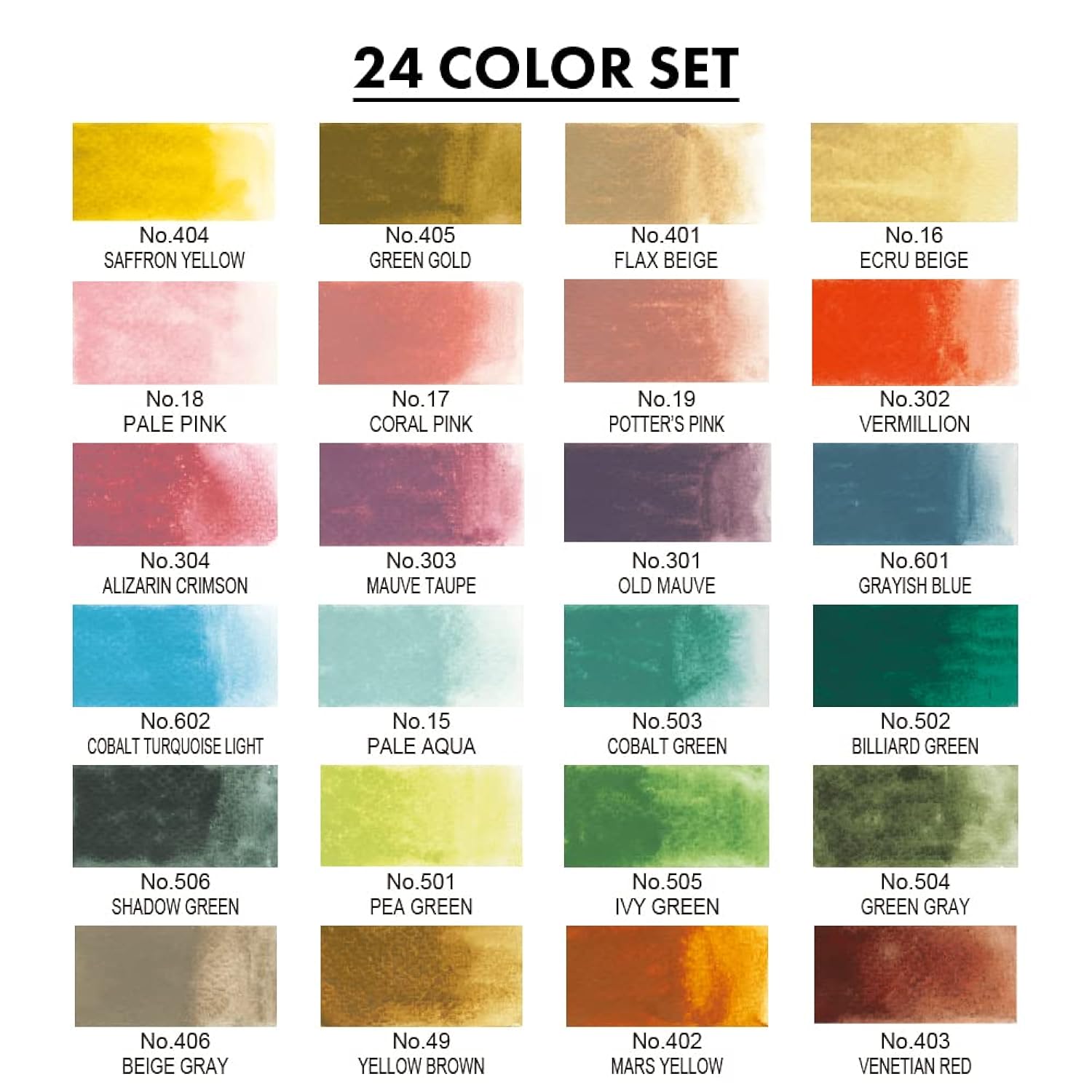 Gansai Tambi Watercolor Paint Set 24 Colors Ii - Art Nouveau, Professional-Quality Art Supplies For Artists Adult Painting Aketching, Non-Toxic, Made In Japan