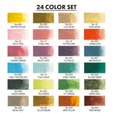Gansai Tambi Watercolor Paint Set 24 Colors Ii - Art Nouveau, Professional-Quality Art Supplies For Artists Adult Painting Aketching, Non-Toxic, Made In Japan