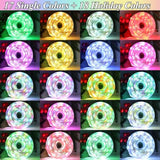 200 Led Christmas Fairy Lights Color Changing, 66 Ft 35 Colors String Lights With Remote, Red Green Led Lights For Bedro