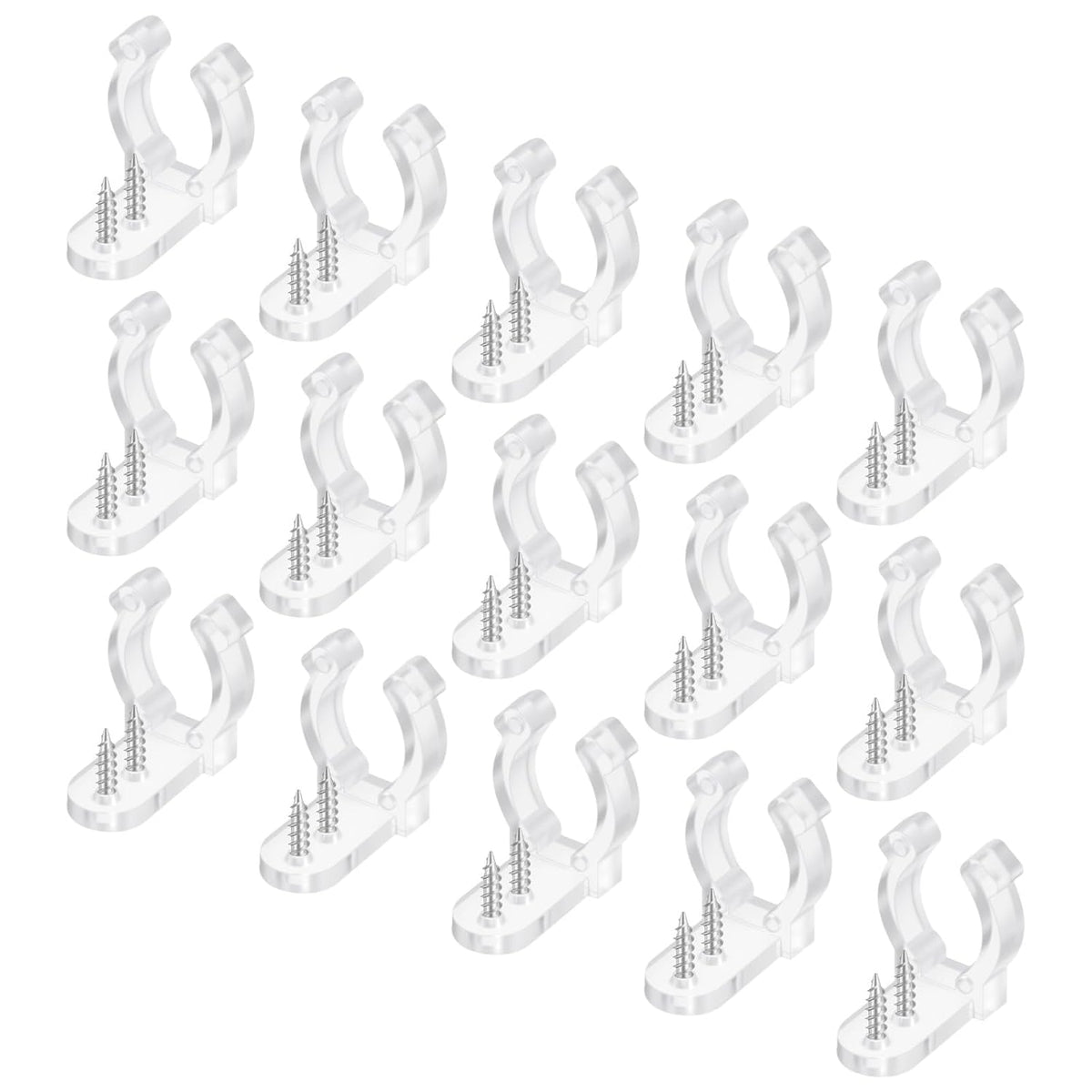 50Pcs Rope Light Clips Clear, Waterproof Led Strip Mounting Clips Holder With 100 Screws, Led Strip Light Clip For Outdoor Christmas Lights