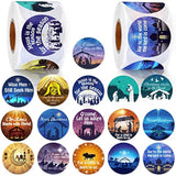 800 Pcs Christmas Religious Stickers Christmas Nativity Stickers Jesus Sticker Christian Xmas Faith Roll Sticker Labels For Kid Xmas Cards Envelopes Candy Favor Craft, 16 Designs(Classic)