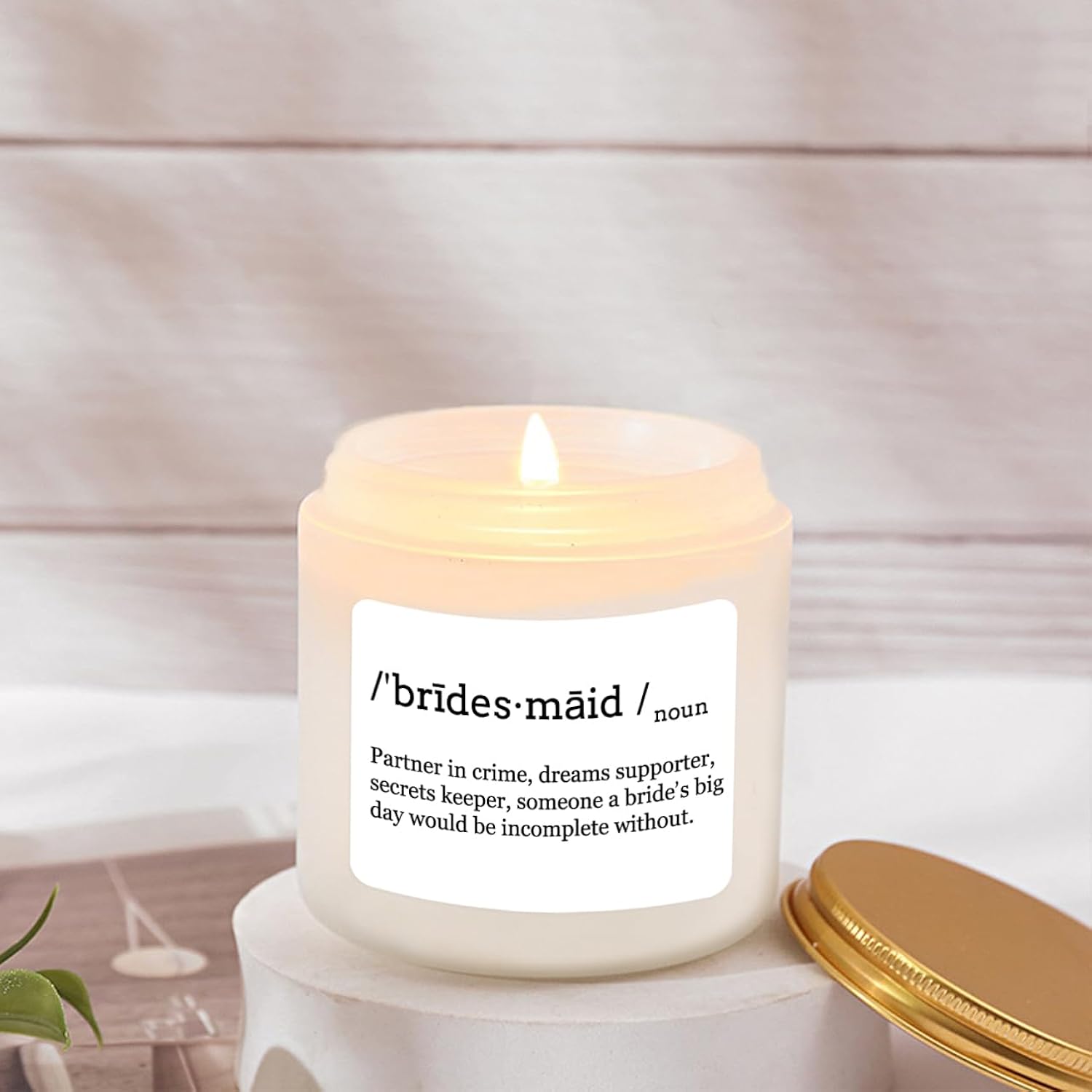 Scented Candle Bridesmaid Proposal Gifts - Lavender Soy Wax Candle - Maid Of Honor Proposal Gifts - Will You Be My Bridesmaid Gift For Friends Girls Women 4Oz