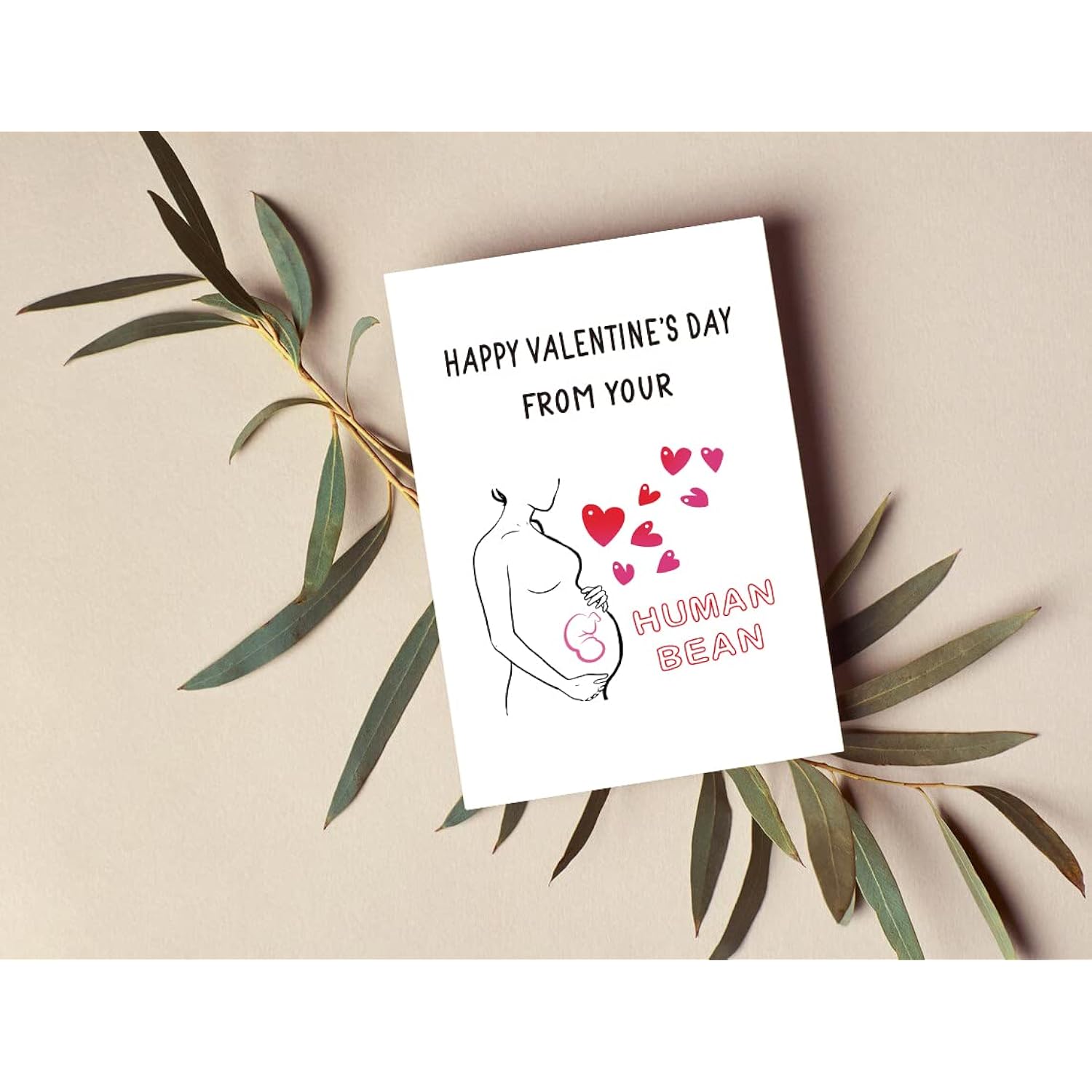 Dad To Be Valentine'S Day Card, Pregnant Mom Valentines Card For Husband, Vday Gift From Wife Baby