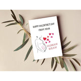 Dad To Be Valentine'S Day Card, Pregnant Mom Valentines Card For Husband, Vday Gift From Wife Baby